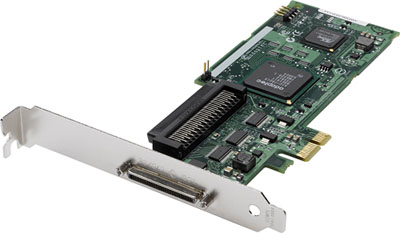 Adaptec 2250300-R 29320LPE 1-Channel PCI Express (PCIe) x1 Low Profile Ultra320 SCSI Card Kit - RoHS Compliant