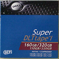 Dell Super DLT SDLT1 SuperDLT Data Cartridge Tape 09W085 9W085, SDLT 220 -110/220GB, SDLT 320 - 160/320GB