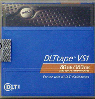 Dell DLTtape VS1 VS160 VS 160 0P5639 P5639 - Data Cartridge Tape 80/160GB, 160/320GB when used with DLT-V4
