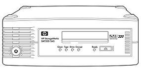 HP 320 SAS external tape drive