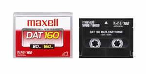 Maxell 230010 Data Cartridge Tape, 4mm DDS-6, 160m, 80/160GB DAT 160 DAT160