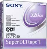 Sony SDLT1-320 - Data Cartridge Tape, SDLT1 Super DLTtape I, 110/220GB w/ SDLT220,  160/320GB w/ SDLT320
