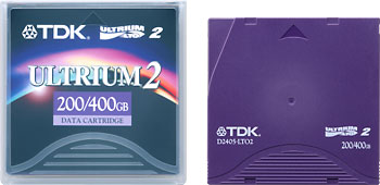 TDK LTO-2 Ultrium-2 200/400GB Data Cartridge Tape D2405-LTO2AX