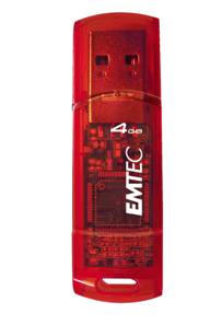 Emtec USB DRIVE 4GB C250 RED 