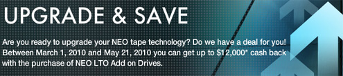 Overland Storage NEO upgrade & save with LTO-4 and LTO-5