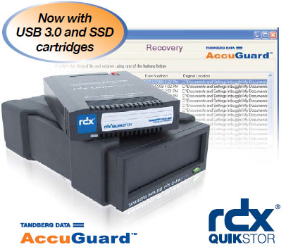 Tandberg RDX with Accuguard and usb 3.0 superspeed docking stations